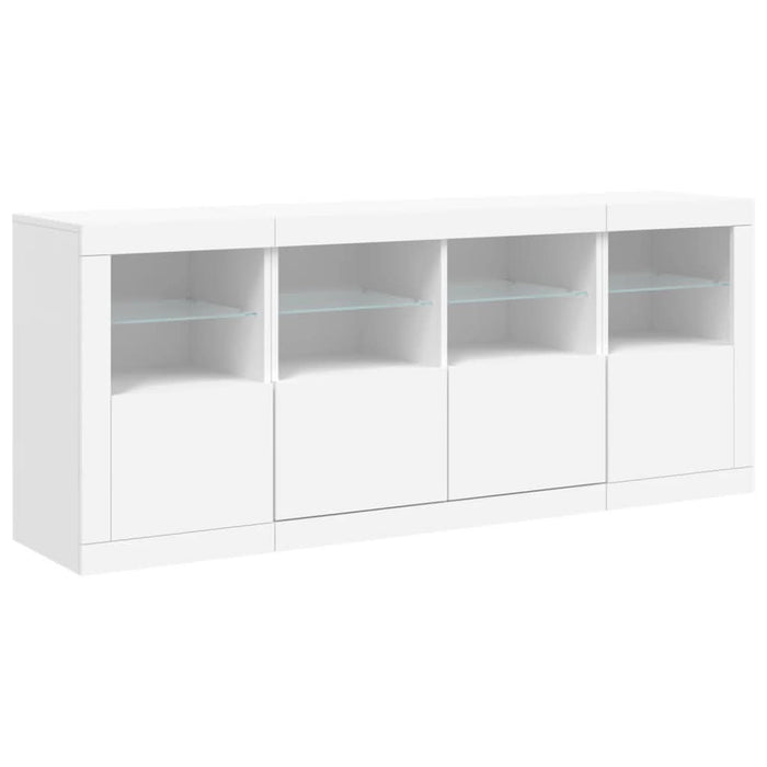 Servantă cu lumini LED, alb, 163x37x67 cm - WALTI WALTI