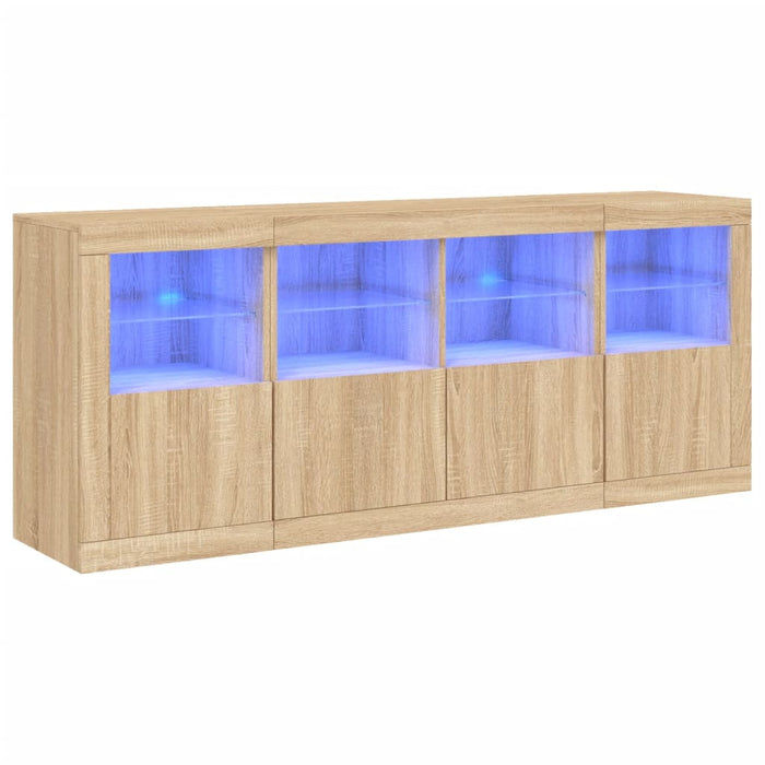 Servantă cu lumini LED, stejar sonoma, 163x37x67 cm - WALTI WALTI