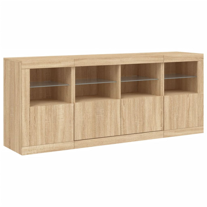 Servantă cu lumini LED, stejar sonoma, 163x37x67 cm - WALTI WALTI