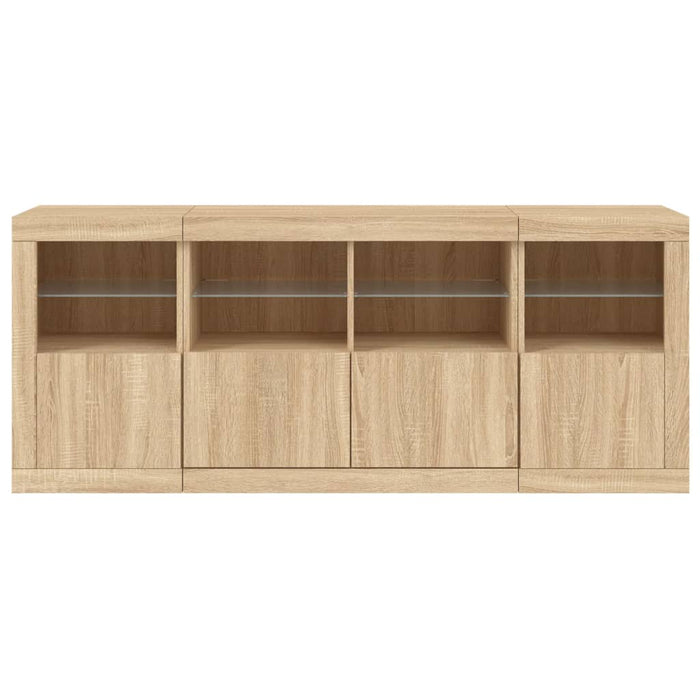 Servantă cu lumini LED, stejar sonoma, 163x37x67 cm - WALTI WALTI