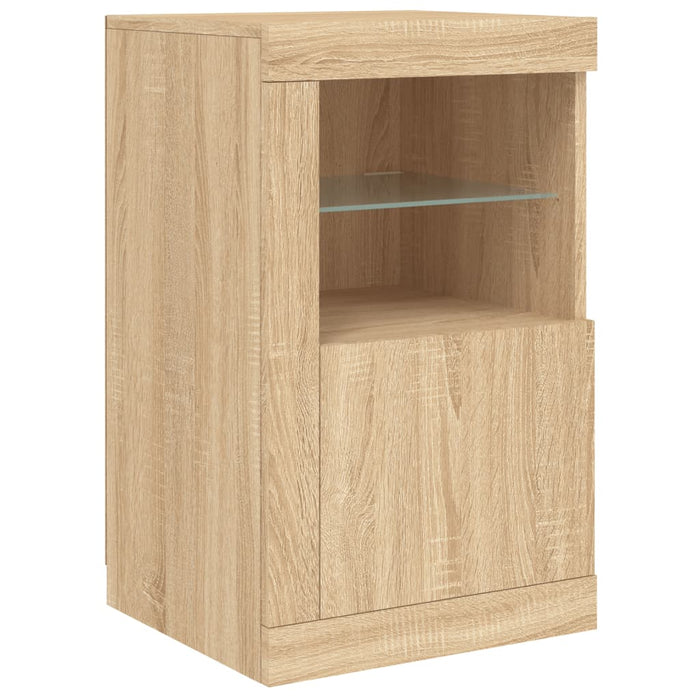Servantă cu lumini LED, stejar sonoma, 163x37x67 cm - WALTI WALTI