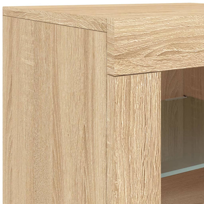 Servantă cu lumini LED, stejar sonoma, 163x37x67 cm - WALTI WALTI
