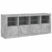 Servantă cu lumini LED, gri beton, 163x37x67 cm - WALTI WALTI