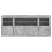 Servantă cu lumini LED, gri beton, 163x37x67 cm - WALTI WALTI