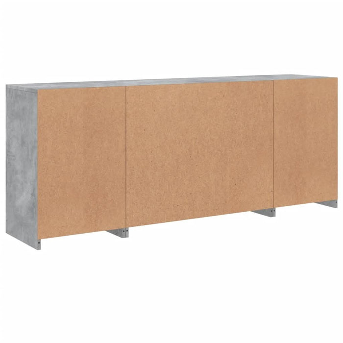 Servantă cu lumini LED, gri beton, 163x37x67 cm - WALTI WALTI