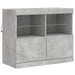 Servantă cu lumini LED, gri beton, 163x37x67 cm - WALTI WALTI