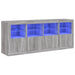 Servantă cu lumini LED, gri sonoma, 163x37x67 cm - WALTI WALTI