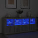 Servantă cu lumini LED, gri sonoma, 163x37x67 cm - WALTI WALTI
