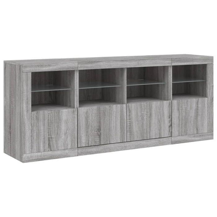 Servantă cu lumini LED, gri sonoma, 163x37x67 cm - WALTI WALTI