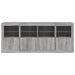 Servantă cu lumini LED, gri sonoma, 163x37x67 cm - WALTI WALTI