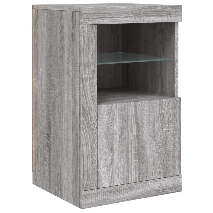 Servantă cu lumini LED, gri sonoma, 163x37x67 cm - WALTI WALTI