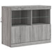 Servantă cu lumini LED, gri sonoma, 163x37x67 cm - WALTI WALTI