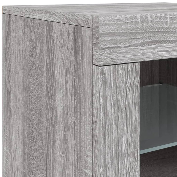 Servantă cu lumini LED, gri sonoma, 163x37x67 cm - WALTI WALTI