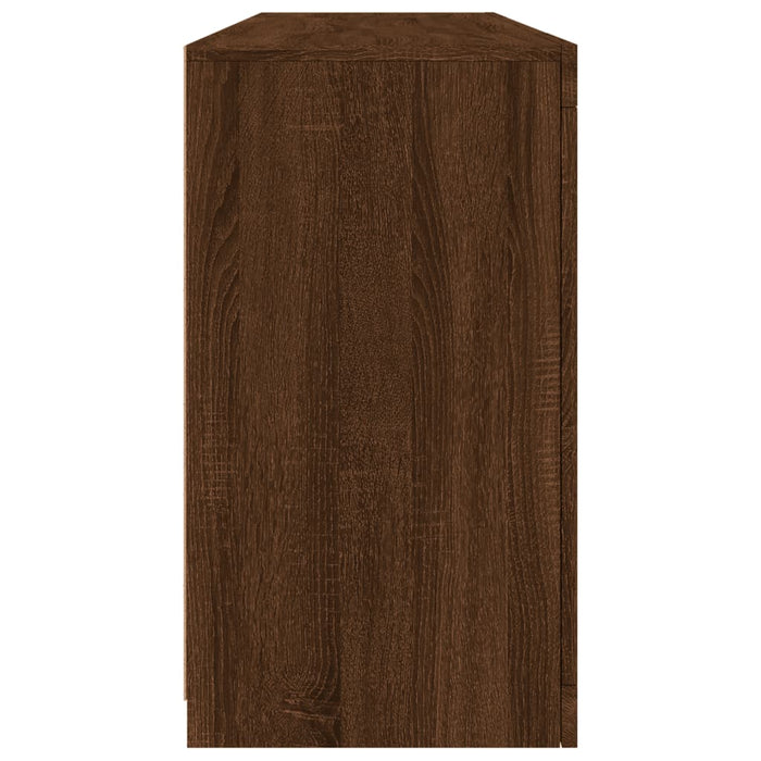 Servantă cu lumini LED, stejar maro, 163x37x67 cm WALTI