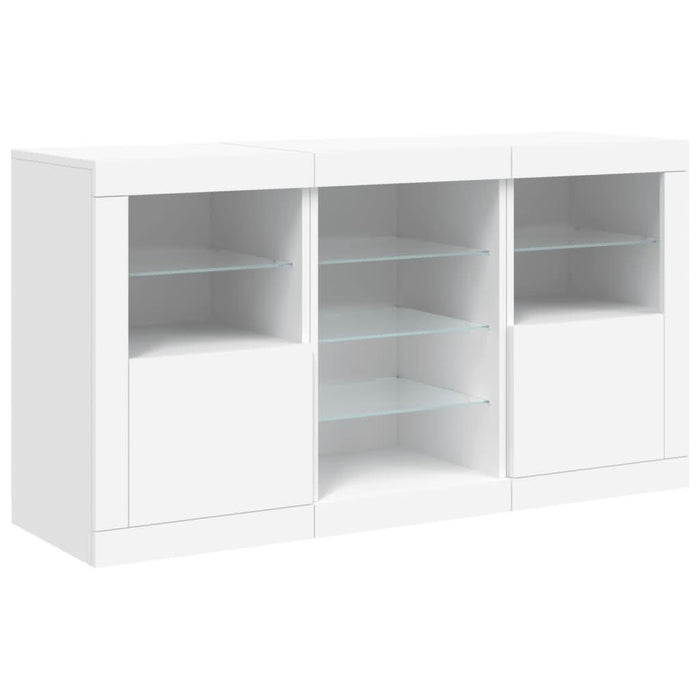 Servantă cu lumini LED, alb, 123x37x67 cm - WALTI WALTI