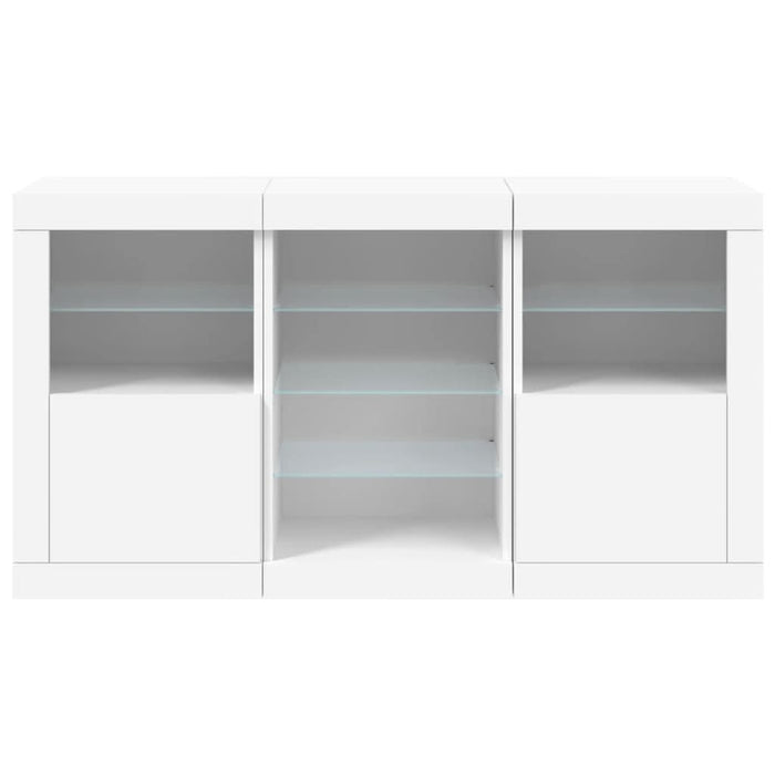 Servantă cu lumini LED, alb, 123x37x67 cm - WALTI WALTI