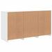 Servantă cu lumini LED, alb, 123x37x67 cm - WALTI WALTI