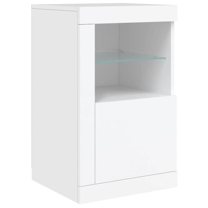 Servantă cu lumini LED, alb, 123x37x67 cm - WALTI WALTI