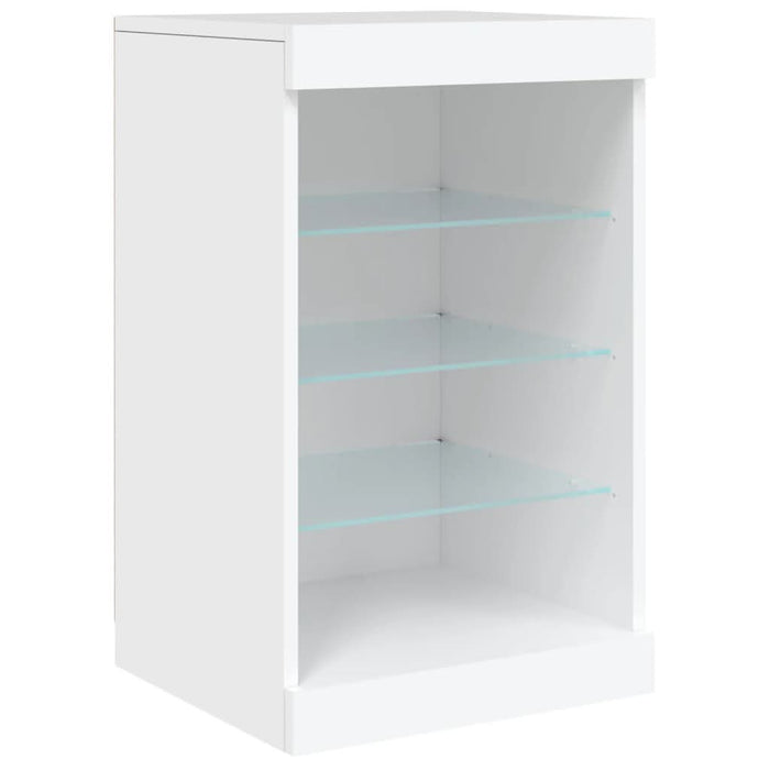 Servantă cu lumini LED, alb, 123x37x67 cm - WALTI WALTI