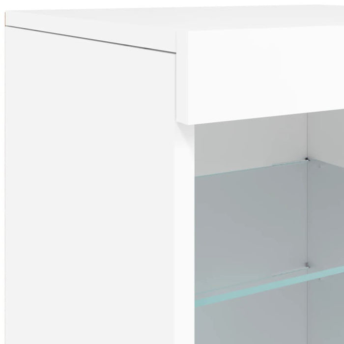 Servantă cu lumini LED, alb, 123x37x67 cm - WALTI WALTI