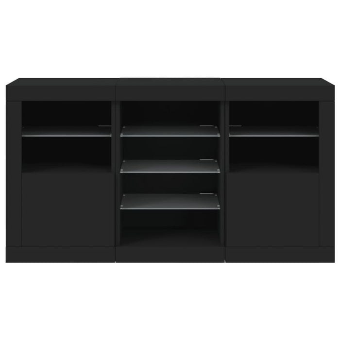 Servantă cu lumini LED, negru, 123x37x67 cm - WALTI WALTI