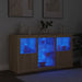Servantă cu lumini LED, stejar sonoma, 123x37x67 cm - WALTI WALTI