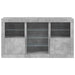 Servantă cu lumini LED, gri beton, 123x37x67 cm - WALTI WALTI