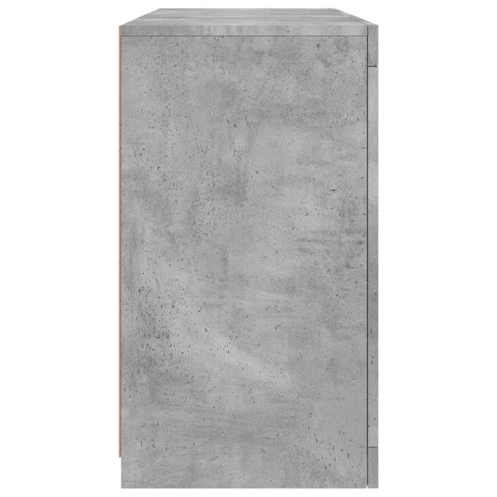 Servantă cu lumini LED, gri beton, 123x37x67 cm - WALTI WALTI