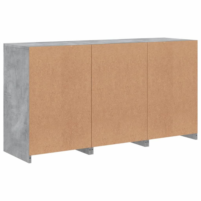 Servantă cu lumini LED, gri beton, 123x37x67 cm - WALTI WALTI
