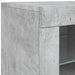 Servantă cu lumini LED, gri beton, 123x37x67 cm - WALTI WALTI