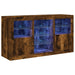 Servantă cu lumini LED, stejar fumuriu, 123x37x67 cm - WALTI WALTI