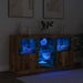 Servantă cu lumini LED, stejar fumuriu, 123x37x67 cm - WALTI WALTI