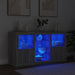 Servantă cu lumini LED, gri sonoma, 123x37x67 cm - WALTI WALTI