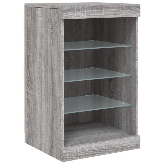 Servantă cu lumini LED, gri sonoma, 123x37x67 cm - WALTI WALTI
