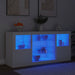 Servantă cu lumini LED, alb, 142,5x37x67 cm - WALTI WALTI