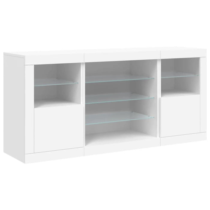Servantă cu lumini LED, alb, 142,5x37x67 cm - WALTI WALTI