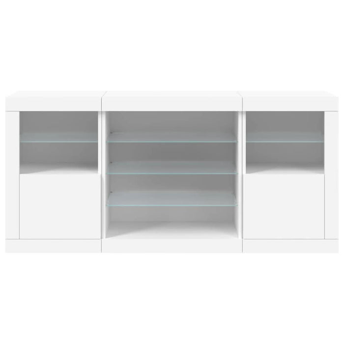 Servantă cu lumini LED, alb, 142,5x37x67 cm - WALTI WALTI
