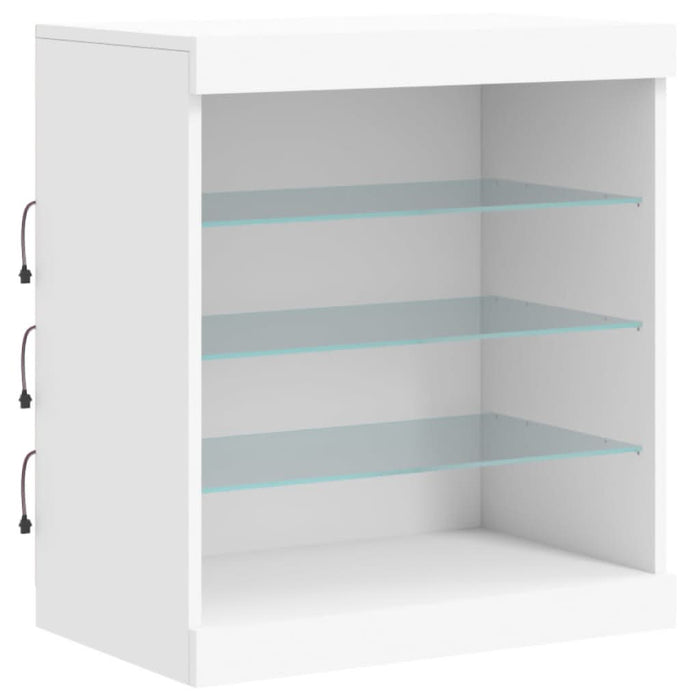 Servantă cu lumini LED, alb, 142,5x37x67 cm - WALTI WALTI