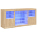 Servantă cu lumini LED, stejar sonoma, 142,5x37x67 cm - WALTI WALTI