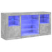 Servantă cu lumini LED, gri beton, 142,5x37x67 cm - WALTI WALTI