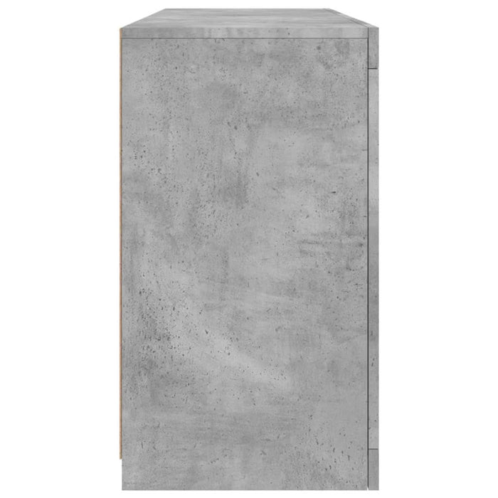 Servantă cu lumini LED, gri beton, 142,5x37x67 cm - WALTI WALTI