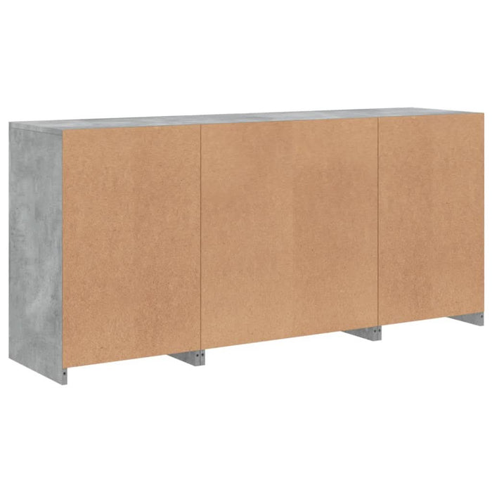 Servantă cu lumini LED, gri beton, 142,5x37x67 cm - WALTI WALTI