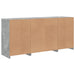 Servantă cu lumini LED, gri beton, 142,5x37x67 cm - WALTI WALTI
