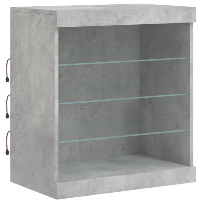 Servantă cu lumini LED, gri beton, 142,5x37x67 cm - WALTI WALTI