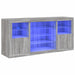 Servantă cu lumini LED, gri sonoma, 142,5x37x67 cm - WALTI WALTI