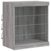 Servantă cu lumini LED, gri sonoma, 142,5x37x67 cm - WALTI WALTI