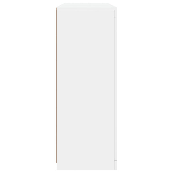 Servantă cu lumini LED, 3 buc., alb, lemn prelucrat - WALTI WALTI
