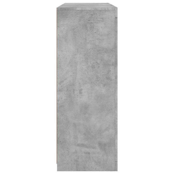 Servantă cu lumini LED, 3 buc., gri beton, lemn prelucrat - WALTI WALTI