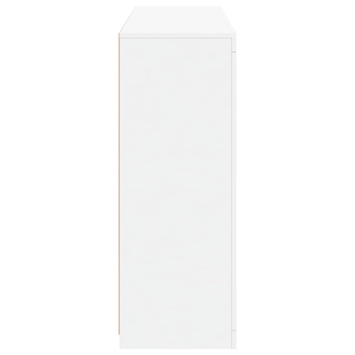 Servantă cu lumini LED, 3 buc., alb, lemn prelucrat - WALTI WALTI