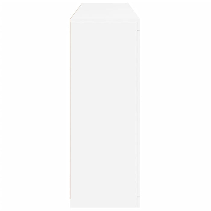 Servantă cu lumini LED, 3 buc., alb, lemn prelucrat - WALTI WALTI